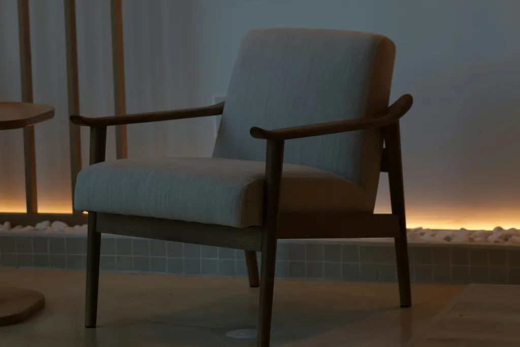 Close-up of contemporary furniture materials and form — illustrative context only